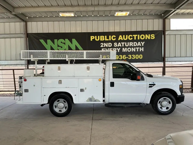 Consigned utility trucks lined up on the WSM yard